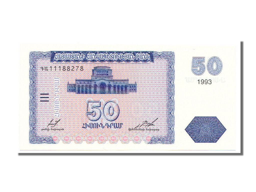bankovka,
Arménsko,
50 dramov