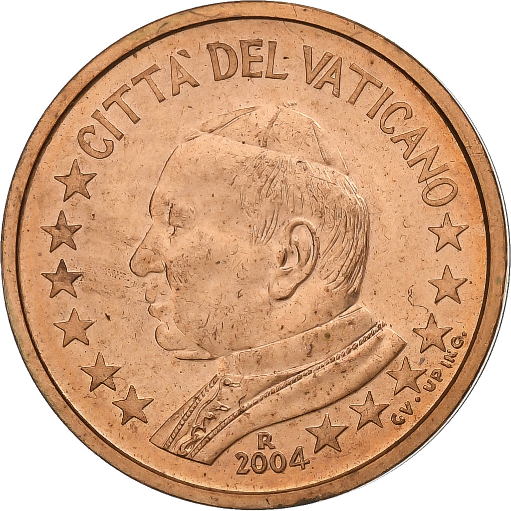 Vatikán,
2 euro centy,
Jána Pavla II