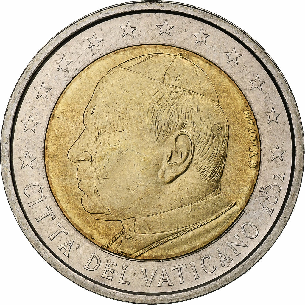 Vatikán,
Jána Pavla II.,
2 eurá