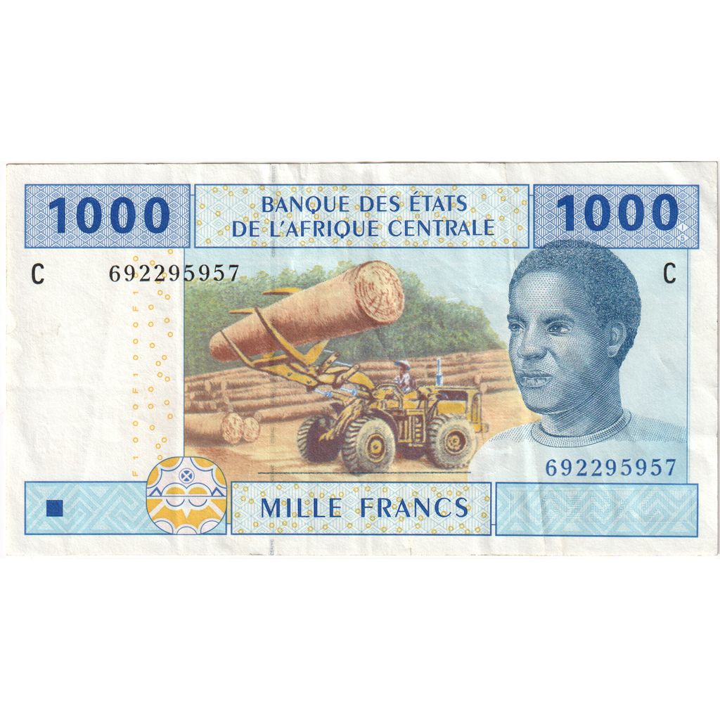štáty strednej Afriky,
1000 frankov,
WF(40-45)