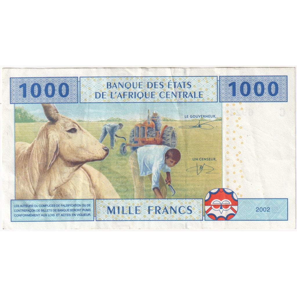 štáty strednej Afriky,
1000 frankov,
WF(40-45)