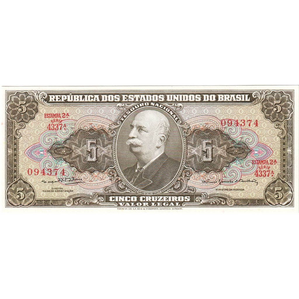 Brazília,
5 Cruzeiras,
UNC (65-70)