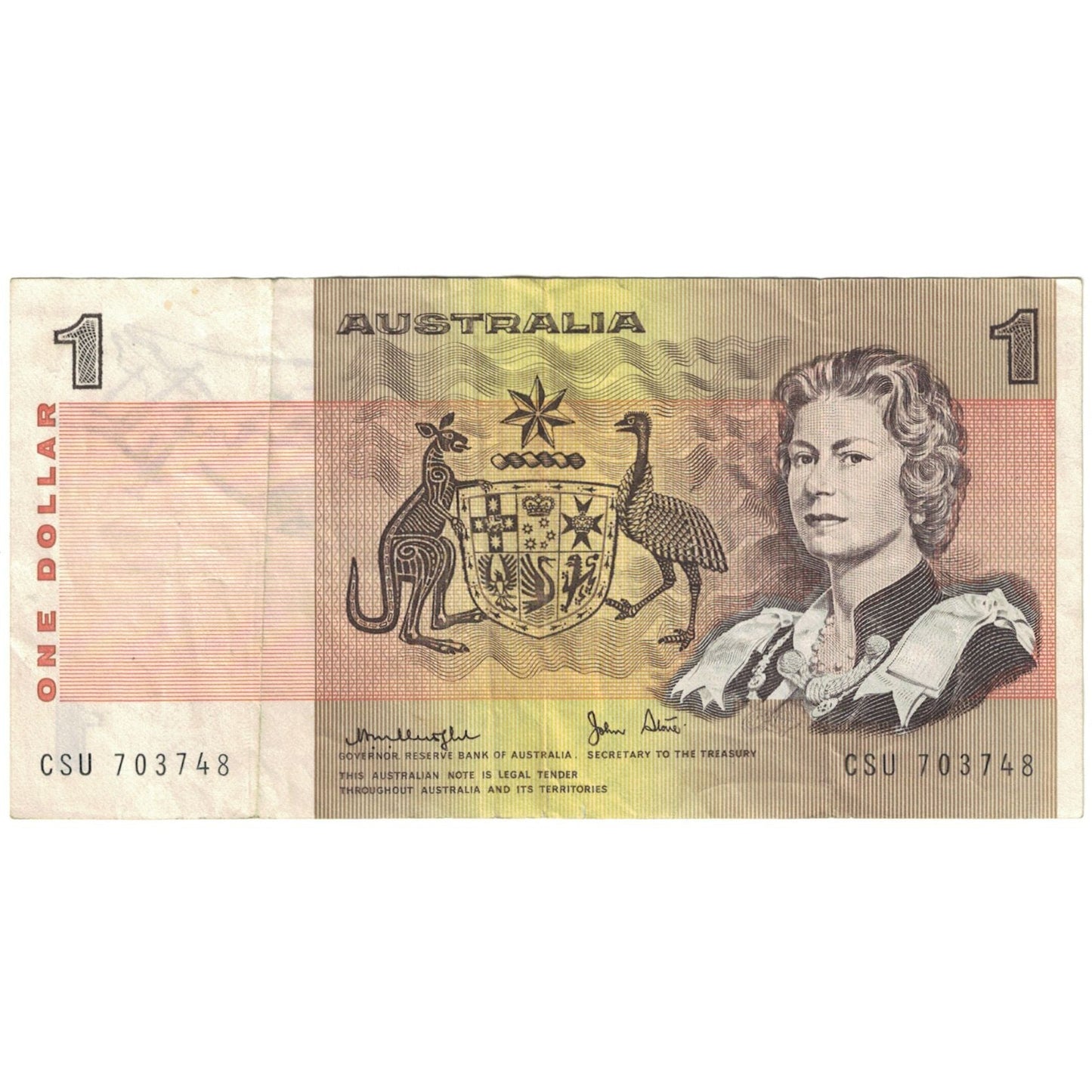bankovka,
Austrália,
1 dolár