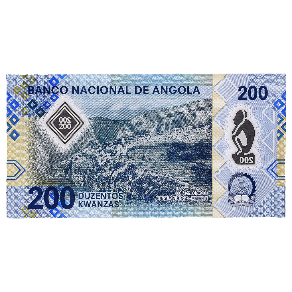 bankovka,
Angola,
200 Kwanz