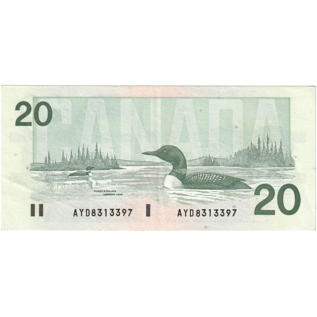 Kanada,
20 dolárov,
WF(40-45)