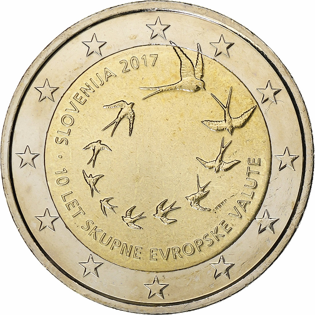 Slovinsko,
2 eurá,
2017