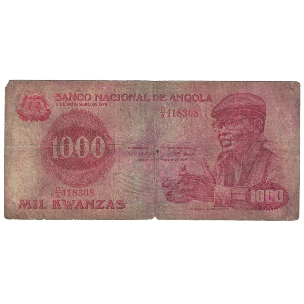 bankovka,
Angola,
1000 kwanz