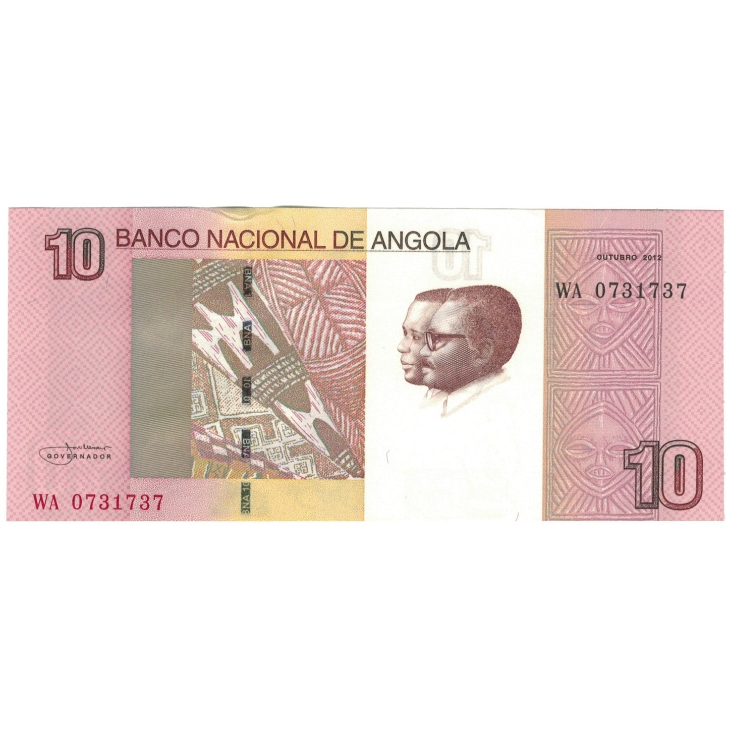 bankovka,
Angola,
10 Kwanz