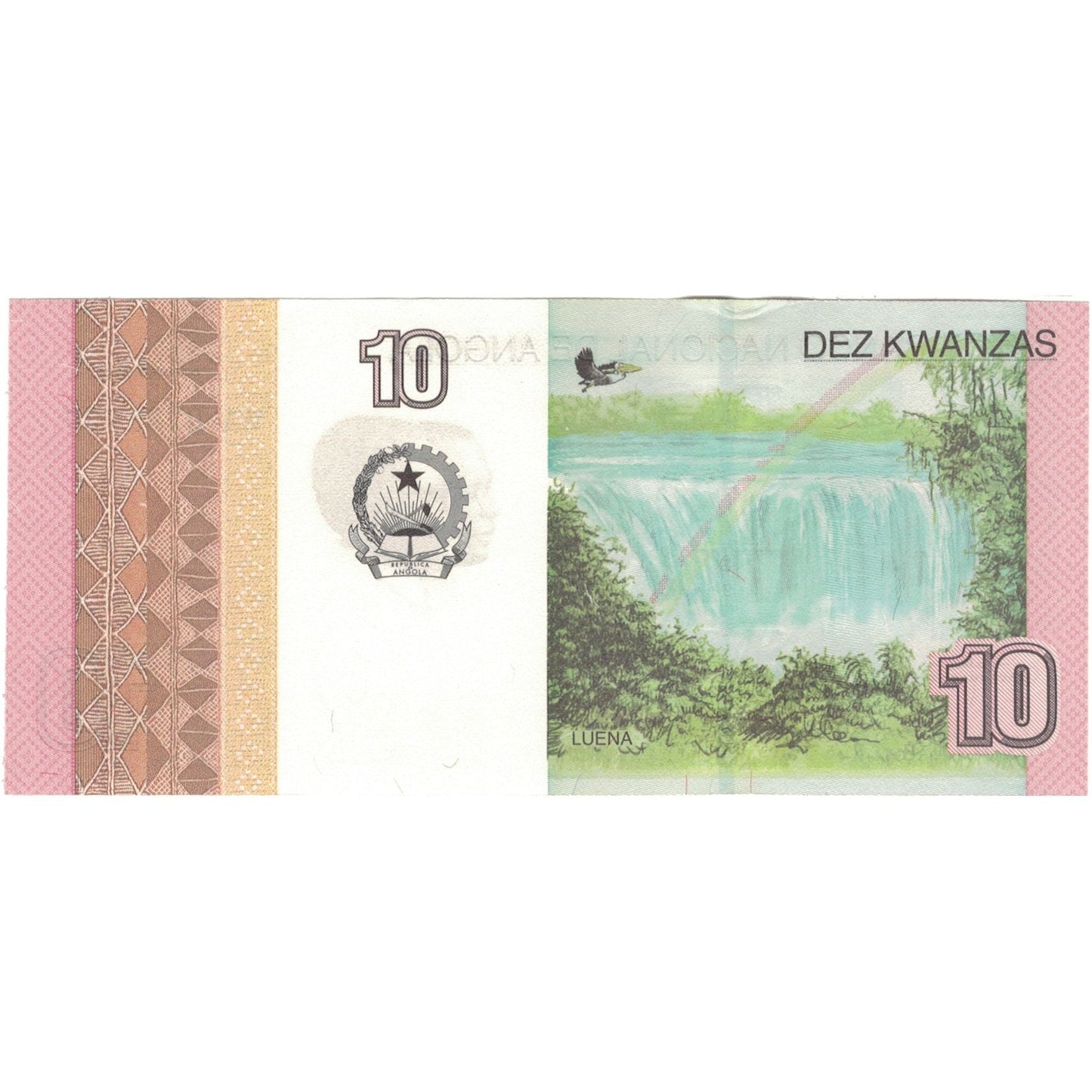 bankovka,
Angola,
10 Kwanz