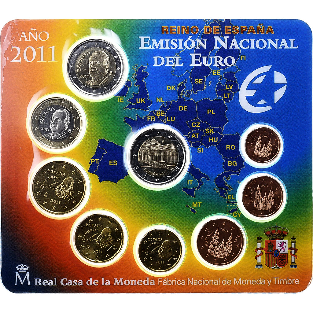 španielčina,
Setze 1 ct. - 2 eurá,
2011