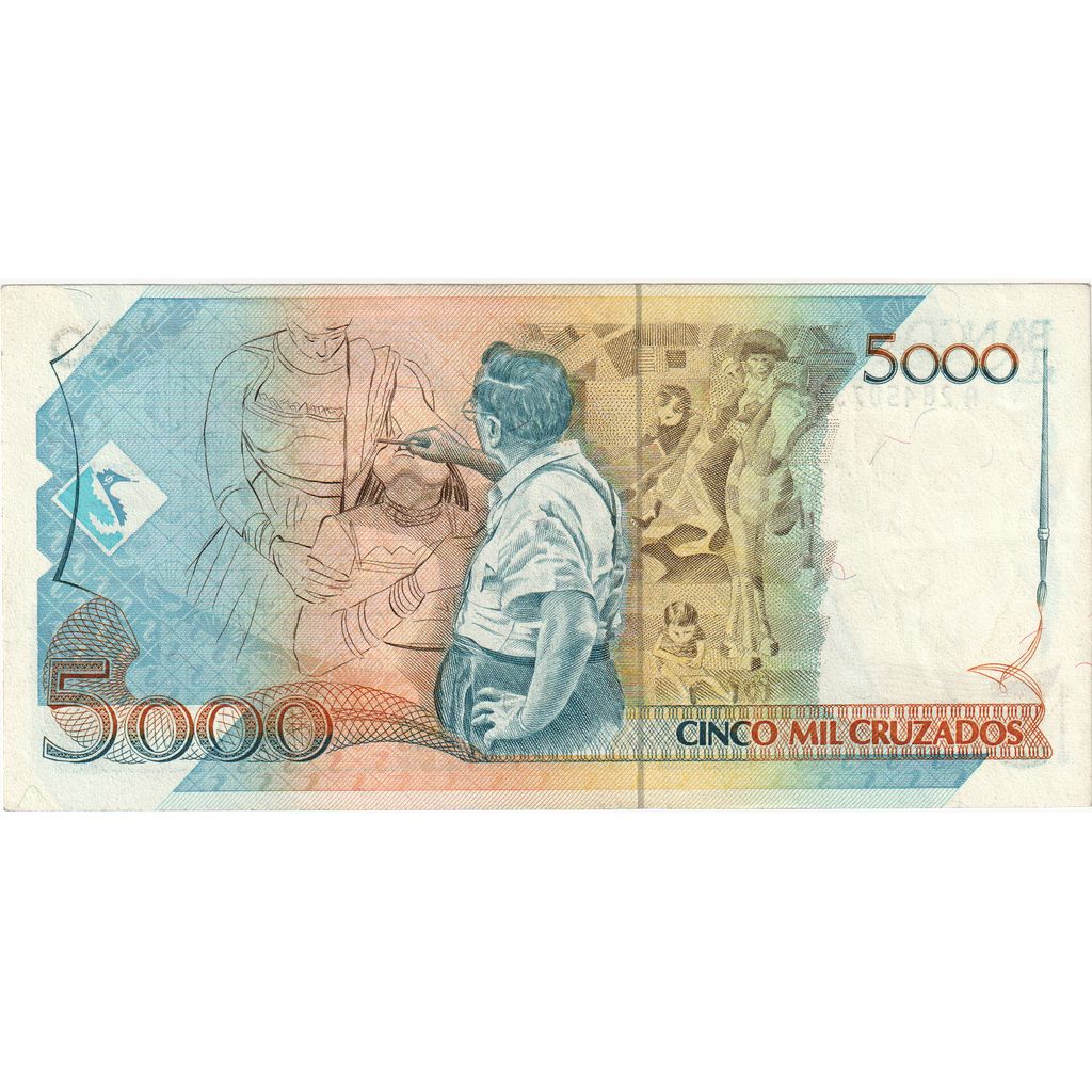 Brazília, 
  
  5 Cruzados Novos za 5 000 Cruzados, 
  
  PE (40-45)
