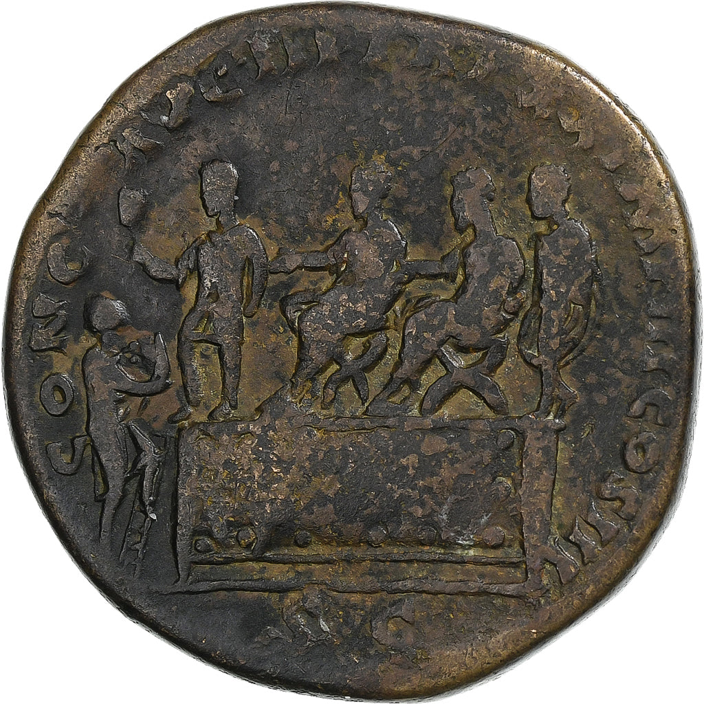 Marcus Aurelius,
 
 sestertius,
 
 165-166