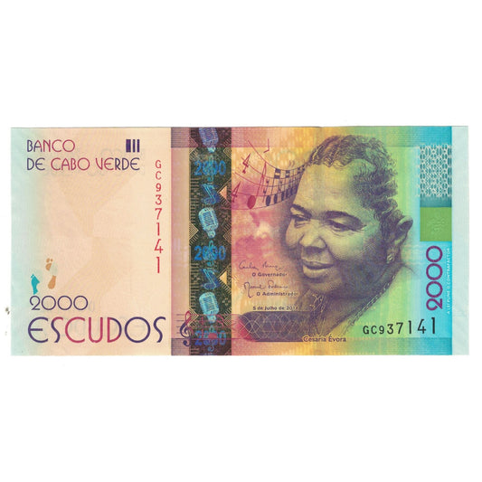 bankovka,
 
 Kapverdy,
 
 2000 escudo