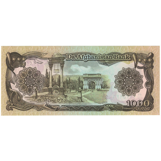 bankovka,
 
 Afganistan,
 
 1000 Afgancov