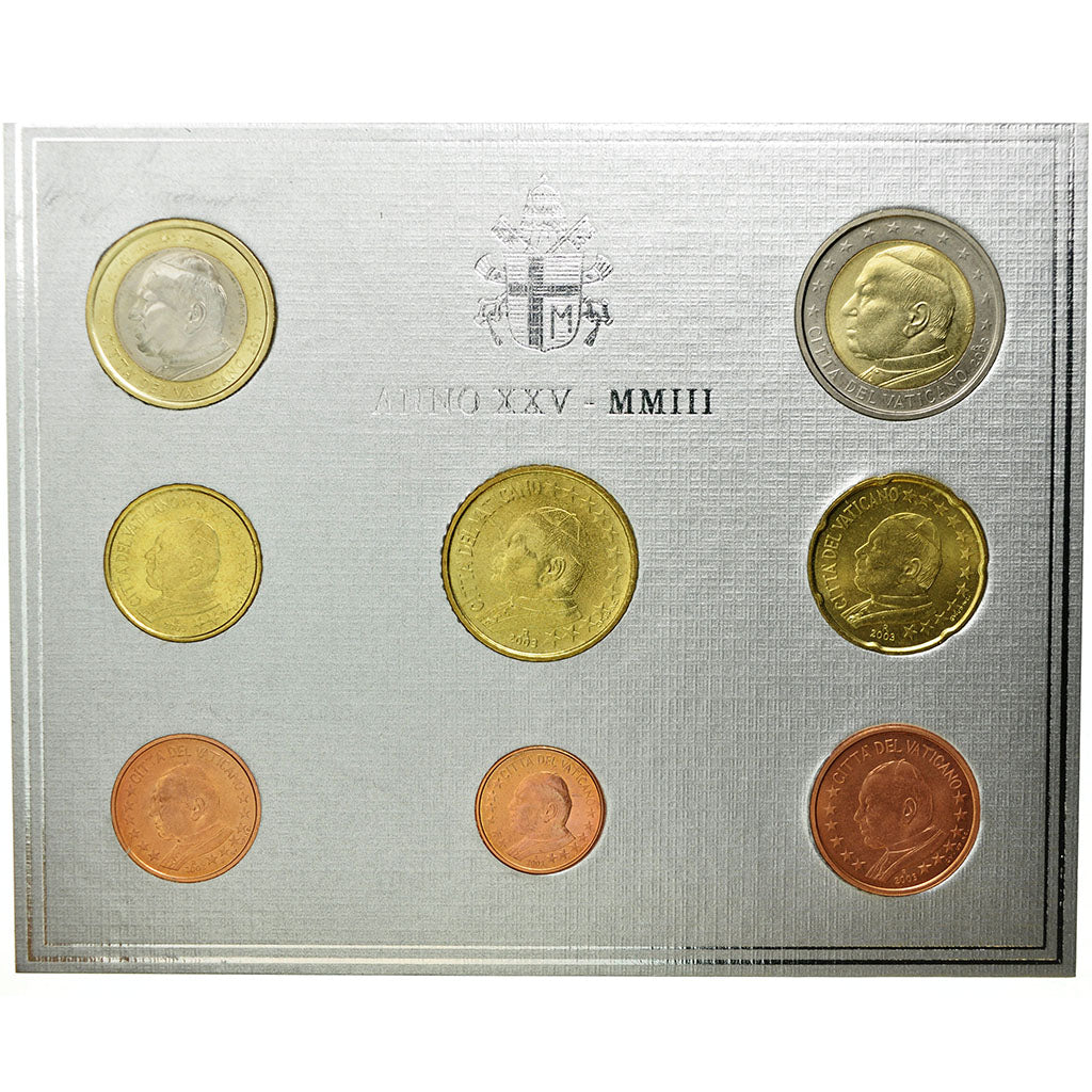VATIKÁNSKY STÁNOK, 
  
  1 cent za 2 eurá, 
  
  2003