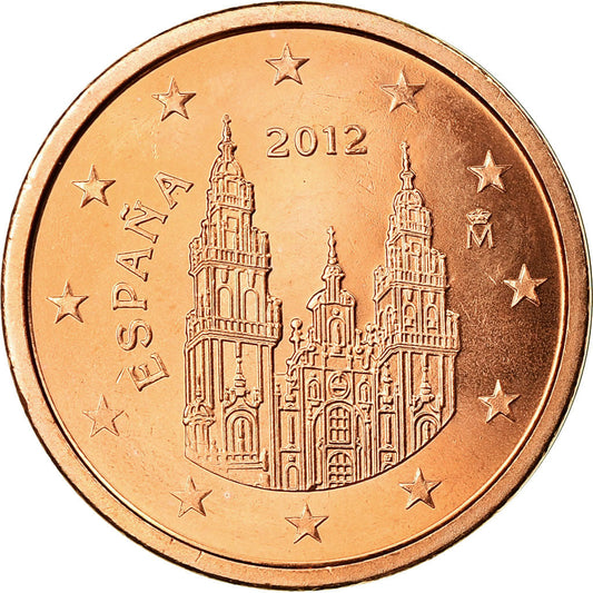 španielčina,
 
 2 euro centy,
 
 2012