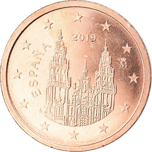 španielčina,
 
 2 euro centy,
 
 2019